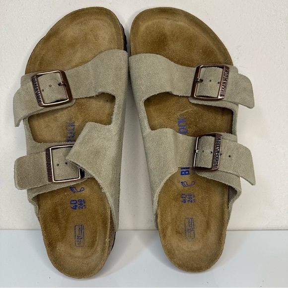 Birkenstock Taupe Suede Buckle Sandals main image 10